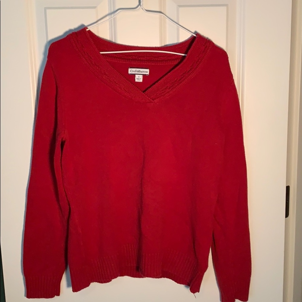CROFT&BORROW RED SWEATER
